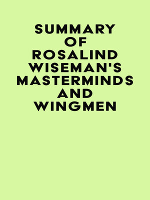 cover image of Summary of Rosalind Wiseman's Masterminds and Wingmen